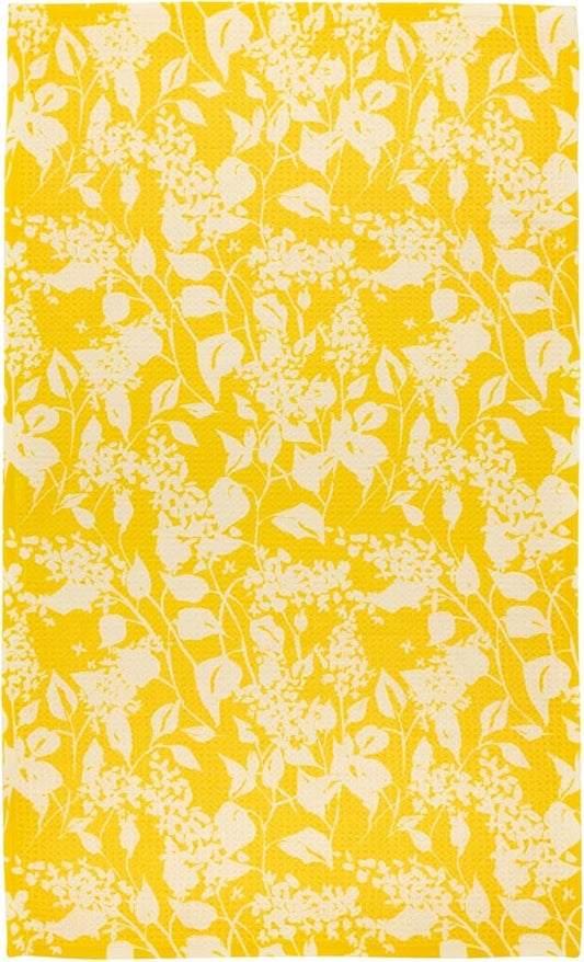Modern Style Premium Kitchen Tea Towel Super Absorbent Fast Drying Microfiber Sunlit Florals
