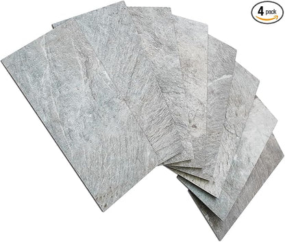 AULIGET 3" x 6" Subway Tile Peel and Stick Backsplash, Thick PVC Stick on Wall Tiles (4, Mountain Rock)