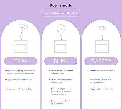 Boy Smells - Vanilla Era Scented Candles for Men and Women - 8.5 oz - Soy, Coconut Wax Candle Blend - Aromatic Candles for Home with Black Amber, Coffee, Incense - 50-Hour Burn - Cotton Wick