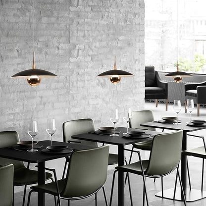 Modern Black Pendant Lighting Fixture Mini Metal Ceiling Light Adjustable Modern Hanging Lamp for Kitchen Bedroom Living Room