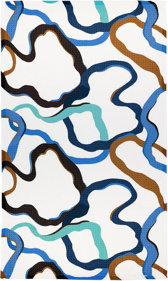 Modern Style Premium Kitchen Tea Towel Super Absorbent Fast Drying Microfiber Ripple