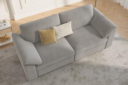 EASE MOOSE Modern Loveseat Sofa for Living Room, Comfty 2 Seat Solid Wood Frame Sofa, FSC Certified Modern Deep Seat Couch