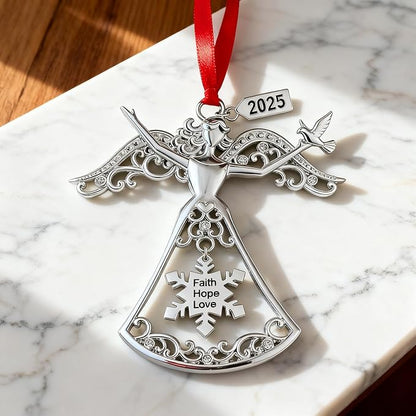 Christmas Tree Ornaments, Metal Christmas Hanging Ornaments for Tree, Christmas Tree Decorations, Pendant Gift Keepsake, for Frineds Family Decorative Hanging Ornaments Gifts