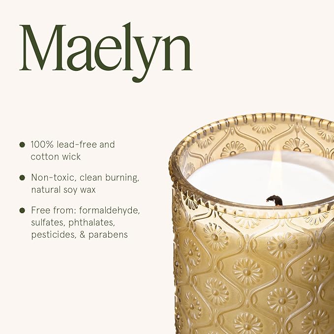 LA JOLIE MUSE Fall Candle | Ginger & White Musk Candles – Ginger, Lemongrass & Musk | 6 oz Soy Candle | Natural Soy Wax | 40 Hours Clean Burn | Gift-Ready for Fall Transitions| Seasonal Home Décor