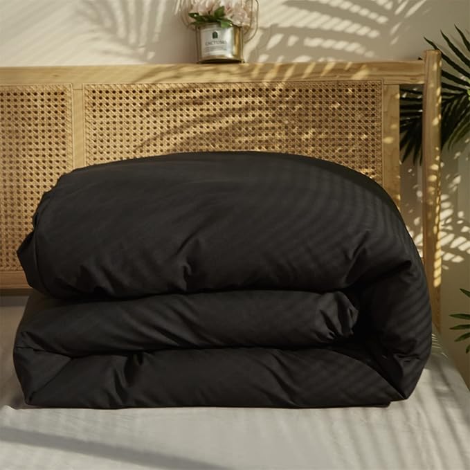 Pureant Black Comforter California King Black Bedding Set Pure Black Comforter Cal King for Women Men Soft Breathable Dark Color Comforter Set 3 Pieces Lightweight Black Comforter Set All Black Bed