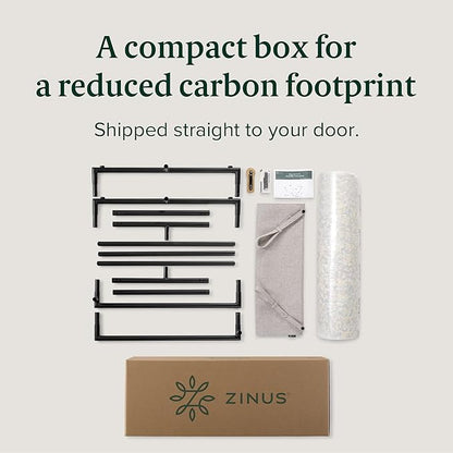 ZINUS Aidan Sling Accent Chair, Metal Framed Armchair with Shredded Foam Cushioning, Black