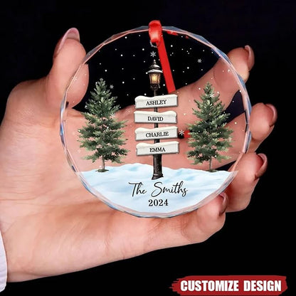 Shaant Personalized Christmas Glass Ornaments 2025, Family Christmas Tree Decoration, Gifts for Family & Friends, Housewarming Gift Ideas Holiday Keepsake