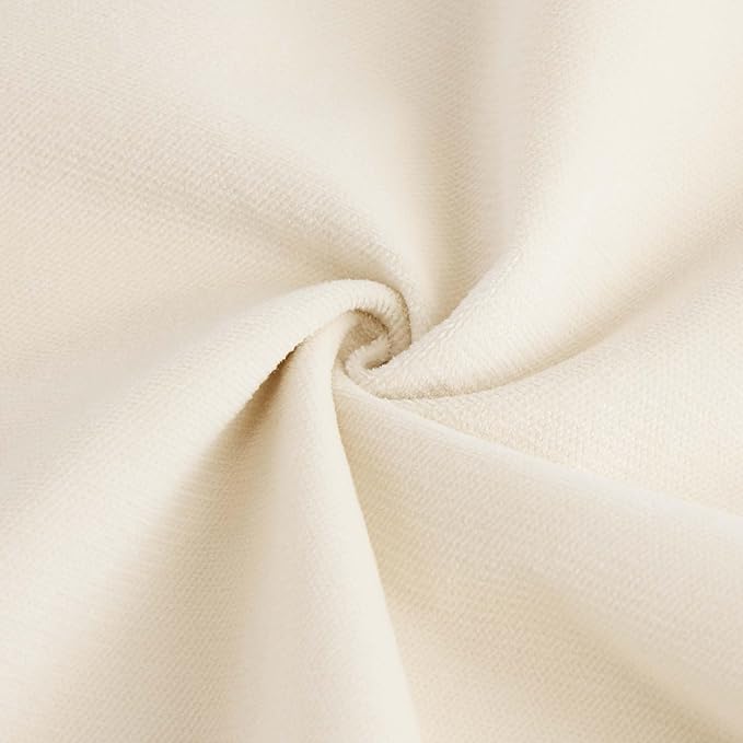 SoarFlash Velvet Sectional Sofa Ottoman, Beige