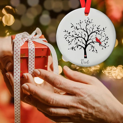 Memorial Cardinal Ornament Gift, Sympathy Gifts for Loss of Dad, in Loving Memory of Dad, Memorial Christmas Ornament Dad, Bereavement Gift, Loved One in Heaven