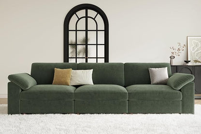 EASE MOOSE Sectional Modular Sofa, Comfty 3 Seat Cloud Couch, FSC Certified Modern Deep Seat Sectional for Living Room