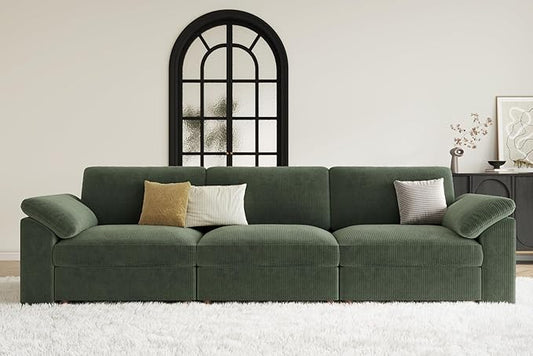 EASE MOOSE Sectional Modular Sofa, Comfty 3 Seat Cloud Couch, FSC Certified Modern Deep Seat Sectional for Living Room
