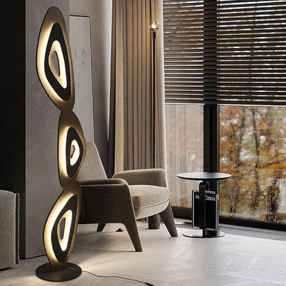 Grace Floor Lamp with Metal & Acrylic Design | Geometric Lighting Accent for Living Spaces