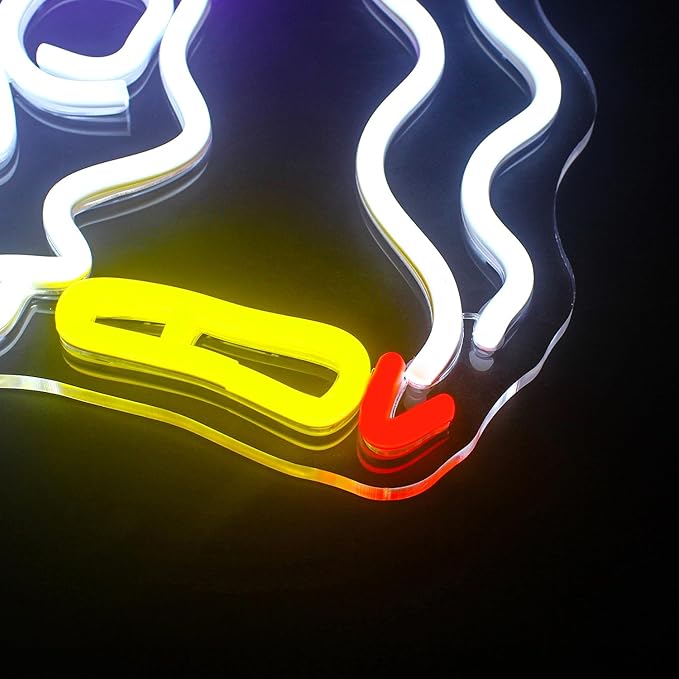 Lucunstar Skull Neon Sign,Halloween LED Sign,Neon Signs for Wall Decor,Adjustable Brightness Halloween Neon Signs, Neon Sign For Party,Bedroom Wall Decor,Home,Party Light Decoration