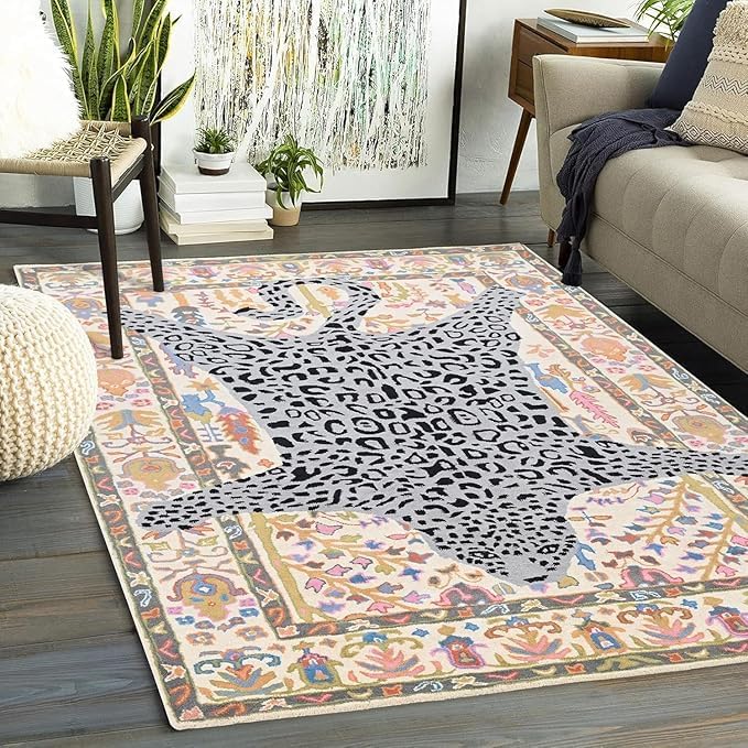 Hand Tufted Modern & Unique Animal Rugs 100% Wool, Soft and Durable Rugs for Your Living Room, Bedroom,Hall Or Any Room (Multi S1, 9 X 12 Feet)