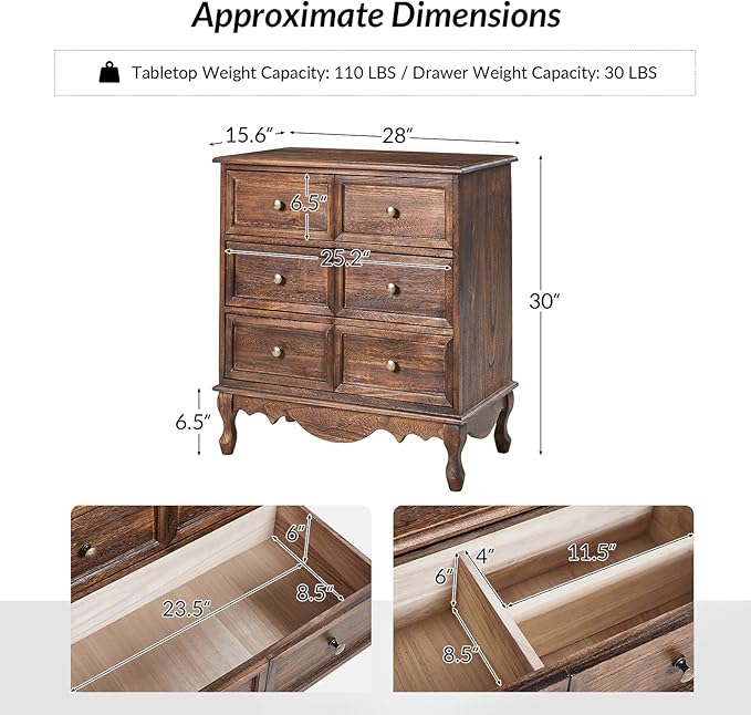 HULALA HOME 3 Drawer Nightstand with Charging Station Drawer Organizer with Wood Legs Farmhouse Solid Wood, Walnut