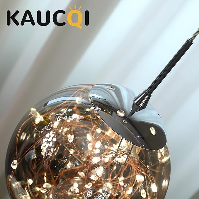 Pendant Lights Modern Crystal Chandeliers Hanging Light Fixture for Kitchen Island Sphere Pendant Light,Adjustable Chandelier for Dining Room,Foyer,Living Room Entryway