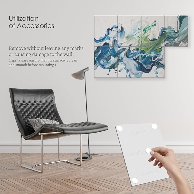 8-Pack Art Acoustic Panels Sound Absorbing Panels, 48x32 Inch Decorative Acoustic Panels, Sound Absorbing Wall Art with Nano Glue for Recording and Home Studio, Office,Conference