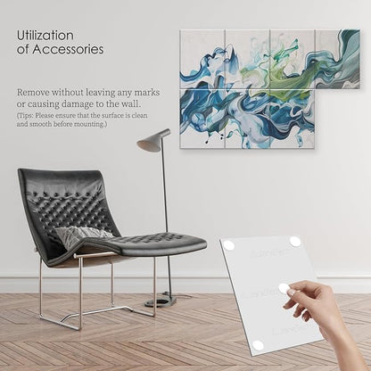 8-Pack Art Acoustic Panels Sound Absorbing Panels, 48x32 Inch Decorative Acoustic Panels, Sound Absorbing Wall Art with Nano Glue for Recording and Home Studio, Office,Conference