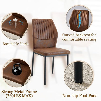 Dining Table Set for 8 - Large 79" Rectangular Kitchen Table Set for 8 with Cushioned Chairs,Modern Mid-Century Wood Dining Room Table Set for 8 Ideal for Kitchen & Gatherings