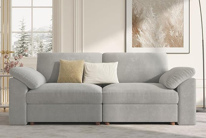 EASE MOOSE Modern Loveseat Sofa for Living Room, Comfty 2 Seat Solid Wood Frame Sofa, FSC Certified Modern Deep Seat Couch