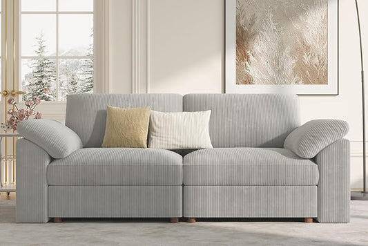 EASE MOOSE Modern Loveseat Sofa for Living Room, Comfty 2 Seat Solid Wood Frame Sofa, FSC Certified Modern Deep Seat Couch