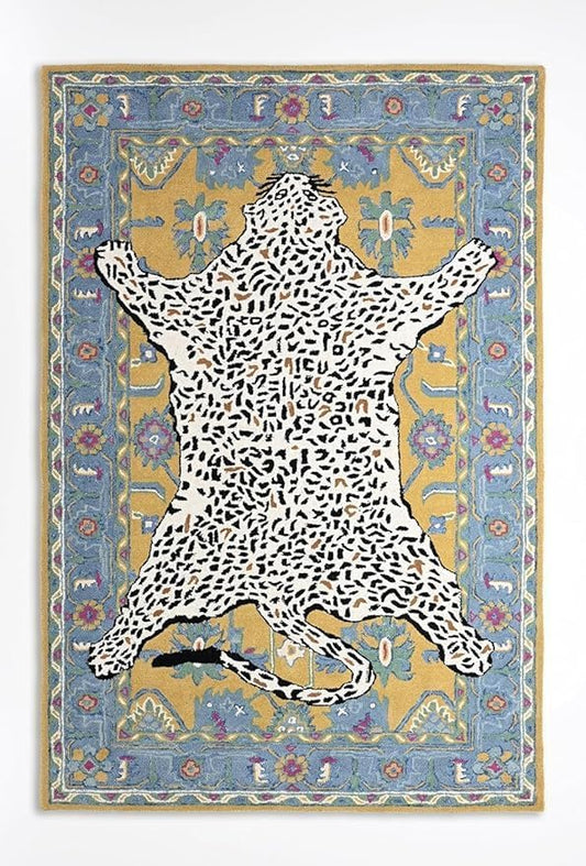 Hand Tufted Modern & Unique Animal Rugs 100% Wool, Soft and Durable Rugs for Your Living Room, Bedroom,Hall Or Any Room (Multi Colour 1, 4 x 6 Feet)