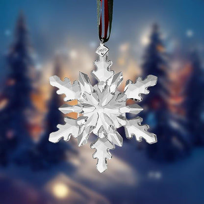 2025 Annual Edition Ornament,Christmas Ornaments,Christmas Tree Ornaments Crystal Sun Catcher Home Hanging Decor(2025-Clear)