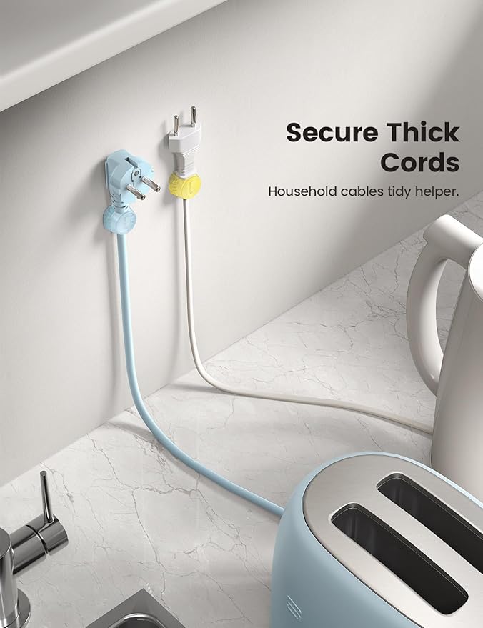 6 Pack Cord Organizer, Desk Accessories - Lamicall Colourful Cable Management, Home Office Workspace Organization Accessories, Nightstand Wire Keeper Desk Decor, Dorm Room Essentials Desktop Gadgets