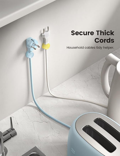 6 Pack Cord Organizer, Desk Accessories - Lamicall Colourful Cable Management, Home Office Workspace Organization Accessories, Nightstand Wire Keeper Desk Decor, Dorm Room Essentials Desktop Gadgets