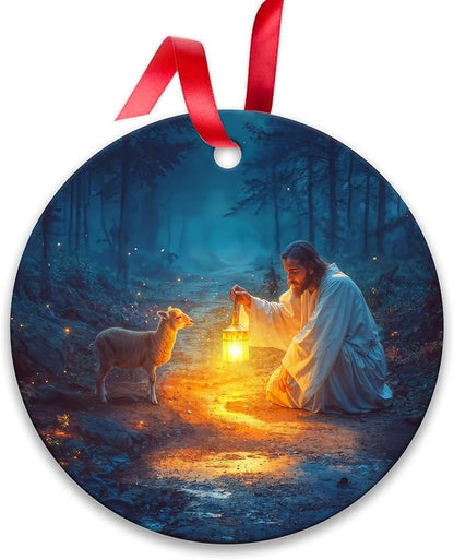 Christmas Ornaments for Birthday Gifts Baptism Gift for Boys or Girl Christian Gifts for Xmas Tree Decorations Christmas Decorations for Religious Gift Hanging Ornament,B-139