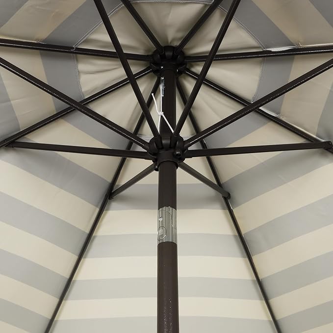 Blissun 9' Outdoor Patio Umbrella, Outdoor Table Umbrella, Yard Umbrella, Market Umbrella with 8 Sturdy Ribs, Push Button Tilt and Crank