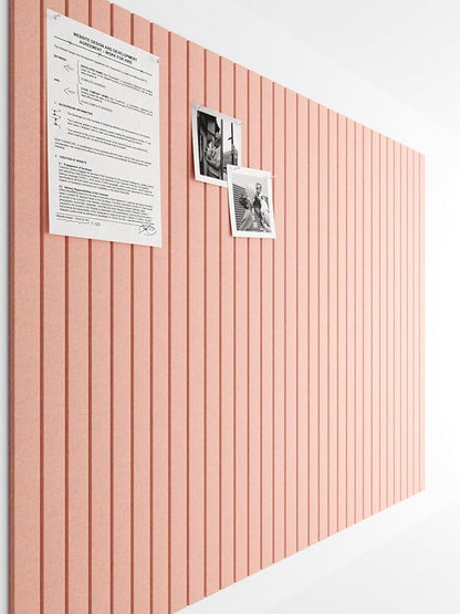 Bumusty Large Cork Board Alternative-47 x35 Felt Bulletin Board Tiles, with 30 Pushpins, 70 Adhesive Tabs, 12-Pack Slat Wall Paneling, Cork Boards for Office Push Pin Board Felt Board-Pink