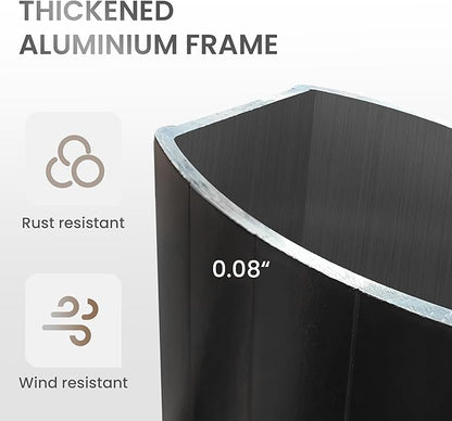 10 X 13 FT Cantilever Patio Umbrella with Base Included Outdoor Heavy Duty Double Top Windproof Rectangle Offset Umbrellas with 360-degree Rotation for Pool Deck Backyard, Foggy Grey