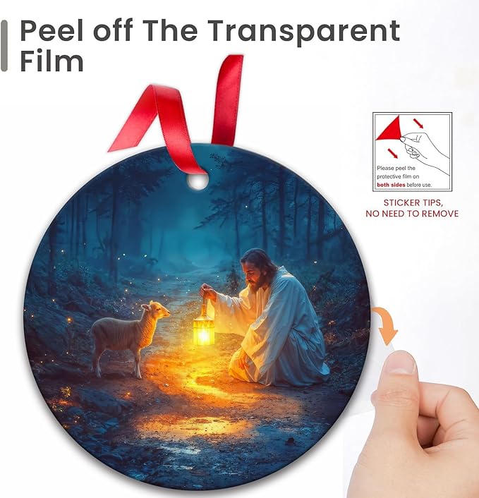 Christmas Ornaments for Birthday Gifts Baptism Gift for Boys or Girl Christian Gifts for Xmas Tree Decorations Christmas Decorations for Religious Gift Hanging Ornament,B-139