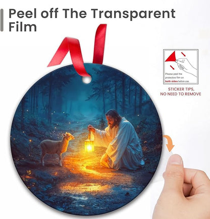 Christmas Ornaments for Birthday Gifts Baptism Gift for Boys or Girl Christian Gifts for Xmas Tree Decorations Christmas Decorations for Religious Gift Hanging Ornament,B-139