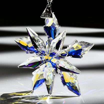 2025 Annual Edition Crystal Snowflake Christmas Ornament,Iridescent Holiday Tree Keepsake, Window Suncatcher,Winter Decor Gift(2025 Colorful)