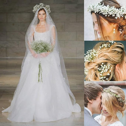 Babys Breath Artificial Flowers,18 Pcs Gypsophila Real Touch Flowers for Wedding Party Home Garden Decoration White