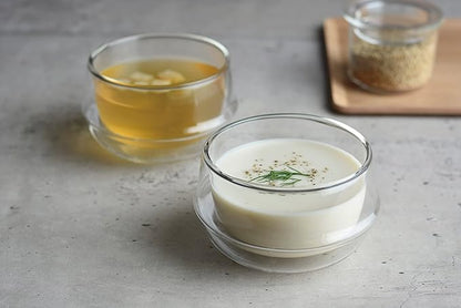 KINTO 23110 KRONOS Double Wall Soup Bowl, 11.2 fl oz (330 ml), Heat Resistant Glass, Microwave and Dishwasher Safe, Gift, Present