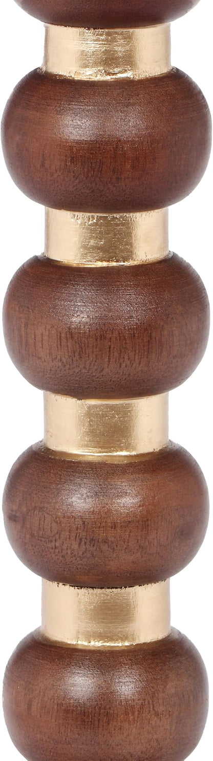 Christopher Knight Home Tatian Wood End Table, Indoor Round Side Table, Small Drink Table, Modern Accent End Table Coffee Table with Solid Wood Leg for Living Room Bedroom or Small Spaces, Honey+Gold