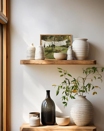 KBKBART Framed Canvas Wall Art Home Decor, Vintage Laundry Room Art Prints Wall Decor, Farmhouse Decor Canvas Oil Painting, Antique Country Landscape Wall Art Prints for Beroom Living Room Bathroom (8"x10")