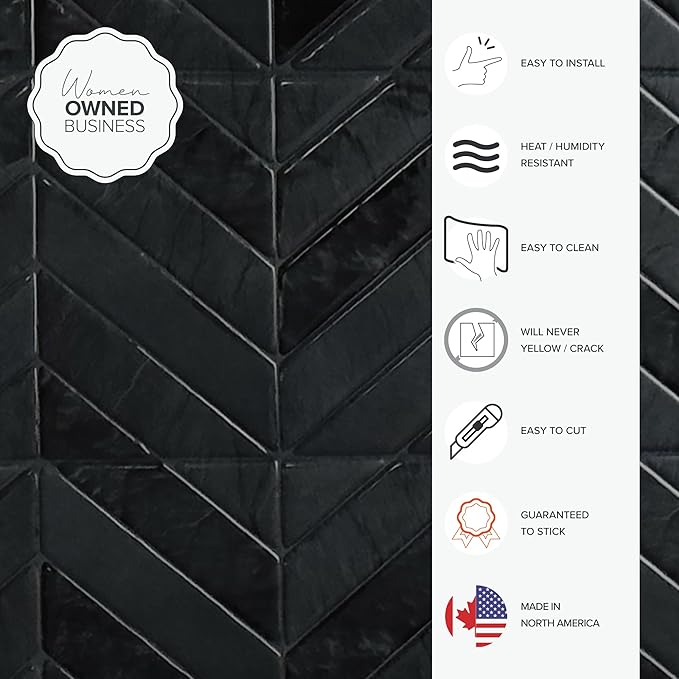 SMART TILES Peel and Stick Backsplash - 5 Sheets of 11.43" x 9" - 3D Adhesive Peel and Stick Tile Backsplash for Kitchen, Bathroom, Wall Tile