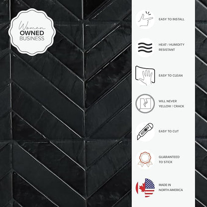 SMART TILES Peel and Stick Backsplash - 5 Sheets of 11.43" x 9" - 3D Adhesive Peel and Stick Tile Backsplash for Kitchen, Bathroom, Wall Tile