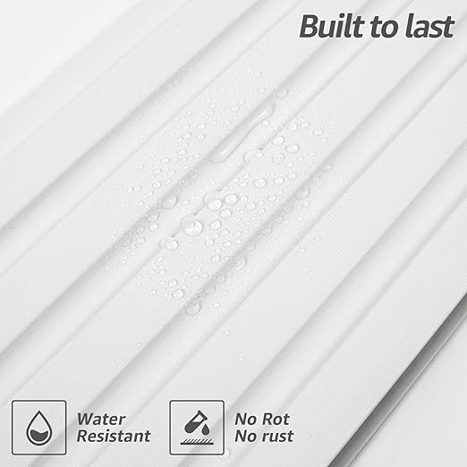 Art3d WPC Wainscoting Panels, 16-Pack 48 x 6 Inch 3D Wall Accents for Interior Wall Decor, Living Room, Bedroom, White