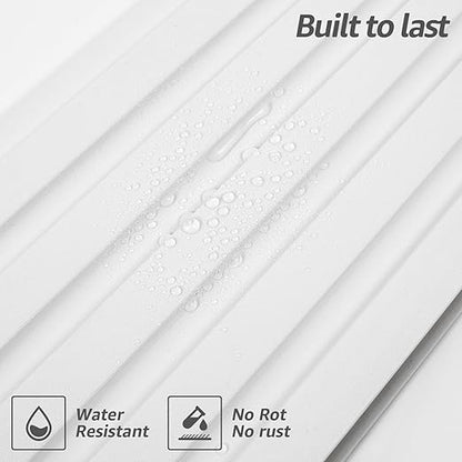 Art3d WPC Wainscoting Panels, 16-Pack 48 x 6 Inch 3D Wall Accents for Interior Wall Decor, Living Room, Bedroom, White