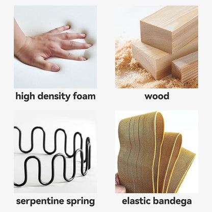 128" Luxury Curved Sectional Sofa with Ottoman, 6-Seater Boucle Couch Cloud Like Modular Sofa, Curved Sofas for Living Room, Luxury Couches with Butterfly Backrest Pillows (Beige)