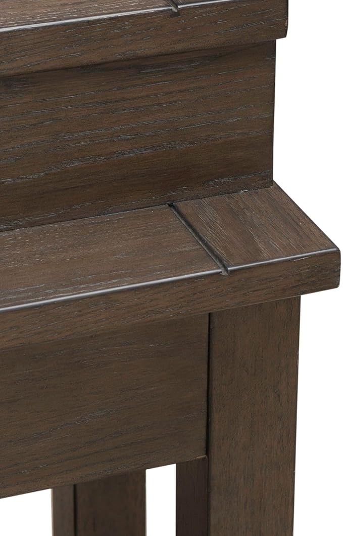 Liberty Furniture Cascade Falls Living Room Console Bar Table with Charging Station - Satin Espresso