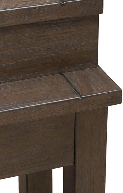 Liberty Furniture Cascade Falls Living Room Console Bar Table with Charging Station - Satin Espresso