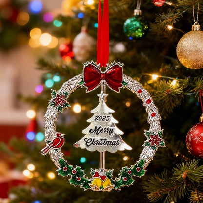 Christmas Ornaments 2025 Keepsake Xmas Tree Decorations with Gift Box Rotation Pendant DIY Hanging Craft Collectibles for Indoor Home Party (Tree)