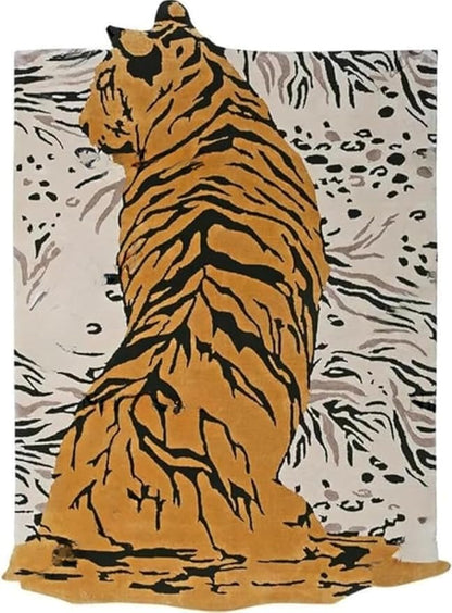 Hand Tufted Modern & Unique Animal Rugs 100% Wool, Soft and Durable Rugs for Your Living Room, Bedroom,Hall Or Any Room (Multi Colour RT1, 5 X 8 Feet)