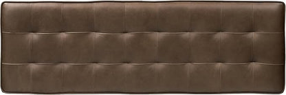 POLY & BARK Napa Luca Leather Bench Accent Chairs in Cocoa Brown